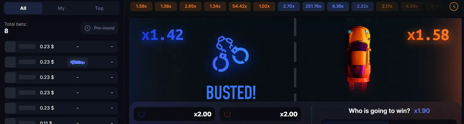 Speed and Cash Game at 1win